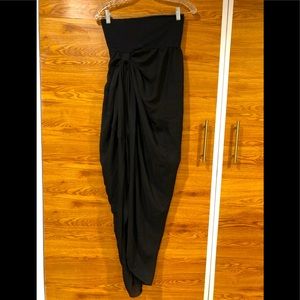 Black strapless dress